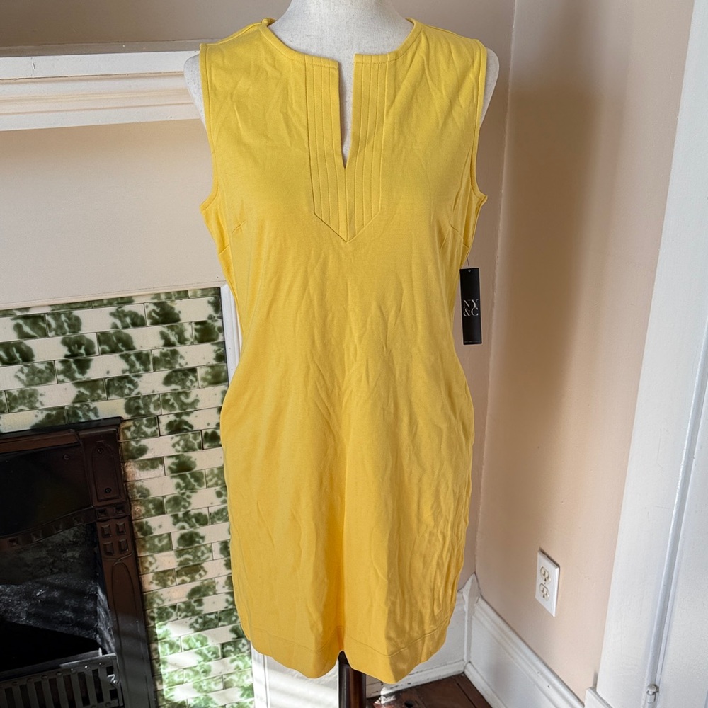 NWT New York & Company Vibrant Yellow Sheath Dress